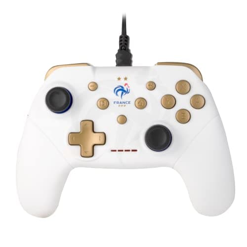 Image of Konix FFF Kabelgebundener Controller für Nintendo Switch, Switch OLED und PC - Vibrationsfunktion - 3 m Kabel - Weiß