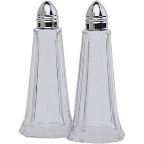 Image of Genware NEV-KC002 Lighthouse Pepper Shaker Top, Glass, Silver