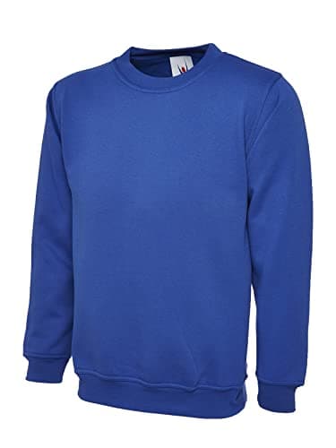Image of Mad Ink Plain Classic Crewneck Sweatshirt Jumper Top (XL, Royal)