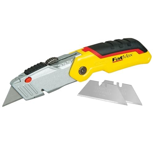 Image of STANLEY FATMAX Folding Retractable Blade Utility Knife with 3 Blades, 0-10-825