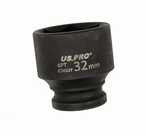 Image of US PRO Tools 32mm Impact Socket 1/2" Drive 6 Point Single Hex Shallow 3830