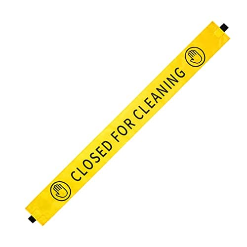 Image of Restroom Closed for Cleaning Sign with Magnetic Magnetic Bathroom Cleaning Sign Cleaning Banner for Door Cleaning In Progress Sign 42×3.5 In