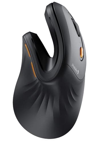 Image of ProtoArc EM11 NL Ergonomic Mouse, Wireless Vertical Mini Mouse Rechargeable Optical Mice with Multi-Device (2*Bluetooth + USB Connection), 3 Adjustable DPI for Computer, iPad, Mac, Windows Black