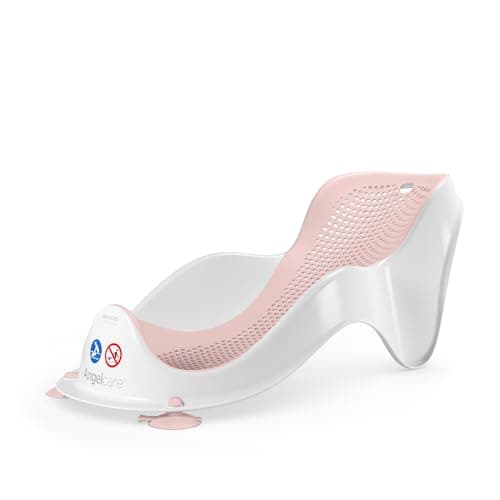 Image of Angelcare Soft Touch Mini Bath Support- Pink - Newborn Bath Seat, Infant Bathing, Non-Slip, Easy Clean