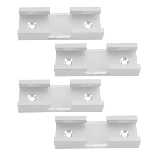 Image of Ubric 4PCS T Track Connectors Aluminium T-Track Intersection Parts for Carpenter, Woodworking Projects Silver 30x80mm