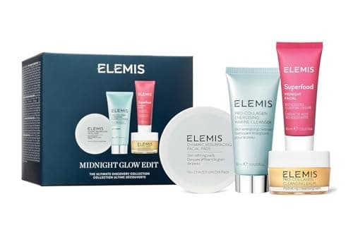 Image of ELEMIS Midnight Glow Skincare Gift Set for Women – Travel Size Face Care Essentials for Radiance & Hydration – Luxury Self-Care & Birthday Gift for Women
