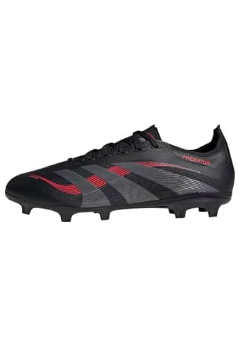 Image of adidas Unisex Predator League Firm Ground/Multi Ground Football Boots, Core Black/Grey Four/Lucid Red, 10 UK