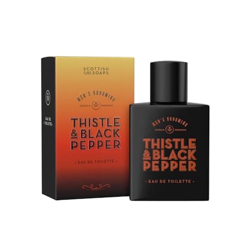 Image of Scottish Fine Soaps Men's Grooming Thistle & Black Pepper Eau de Toilette 100ml – Refined Fragrance with Amber, Musk and Pepper