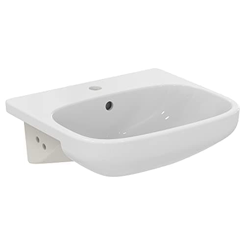 Image of Ideal Standard i.Life A 50cm Semi-recessed Bathroom Sink/Basin, 1 tap Hole, E246701, White