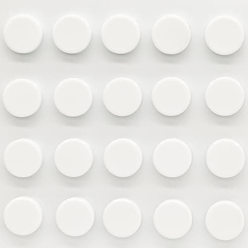 Image of PYJLBX Fridge Magnets 20 Pack – Strong Small Round Whiteboard Magnets, Heavy Duty Magnetic Dots for Fridge, Notice Board, Office, Crafts, Magnetic Boards, School & Home - Mini White Magnets for Adults