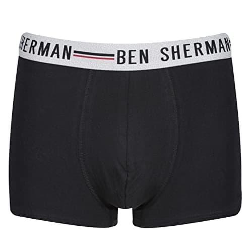 Image of Ben Sherman Men Sherman 3 Pack Roman Trunks Mens Black/White/Grey Medium