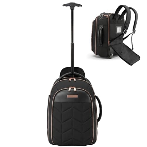 Image of Bordlite Ryanair 40x20x25cm Cabin Backpack on Wheels – Lightweight 2 in 1 Trolley Bag & Rucksack (20L) – Fits Ryanair Free Hand Luggage Allowance