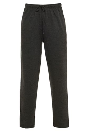 Image of Cloth Garage® Jogging Pants Mens Tracksuit Bottoms Trousers Casual Mens Joggers for Men UK Zip Pockets Elasticated Open Hem Classic Jog Pants Jog Sweatpants Sports Joggers Charcoal