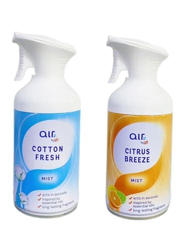 Image of 𝓦5 Air - Cotton Fresh & Citrus Breeze Mist | Dry Air Freshener - Long-lasting Fragrance | 250mL Each [Total 500mL]