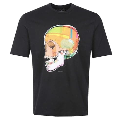 Image of Paul Smith Skull Sketch T-Shirt Colour : Black, Size : XXL