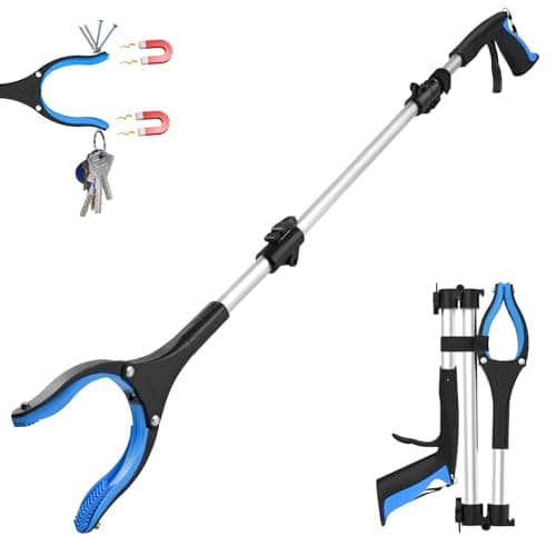 Image of 91cm/36" Litter Pickers Grabber Stick, Helping Hand Grabber for Adults, Disabled, and Elderly, Heavy Duty Pick Up Stick, Blue