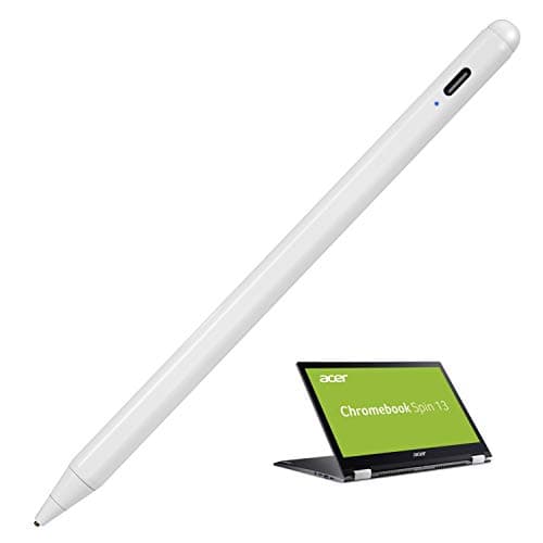Image of Acer Chromebook Spin 15 Stylus Pen, Active Stylist Pen for Acer Chromebook Spin 15 2-in-1 Convertible Digital Capacitive Pens High Precision with Ultra Fine Tip,Touch-Control and Rechargeable,White