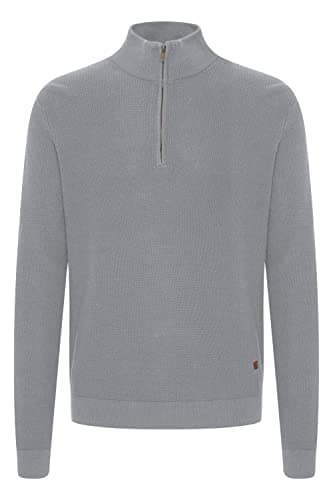 Image of b BLEND Men's Bhcodford Half Zip Pullover Pp Noos Sweater, 200274_Stone Mix, XL