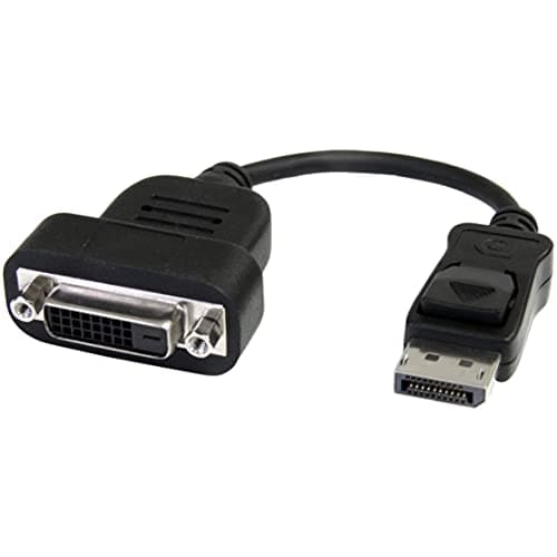 Image of StarTech.com DisplayPort to DVI Adapter - Active Conversion - 1920x1200 - DP to DVI Single Link Converter for DVI-D Display (DP2DVIS) , Black