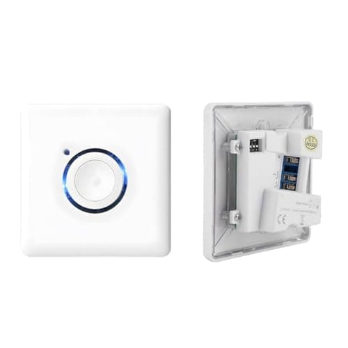 Image of RASMACOR | IP66 LED Wall Touch Timer Switch | for Outdoor and Indoor Use | 16 Levels of Time Adjustment 16A 230V | Between 2 and 120 Minutes | Easy Installation (White)
