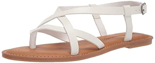 Image of Amazon Essentials Women's Casual Strappy Sandal, White, 5 UK