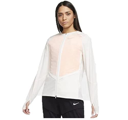 Image of NIKE Storm-FIT Adv Run Division W DD6419-133 Jacket White Coral Pink Mesh Women SIze Large L