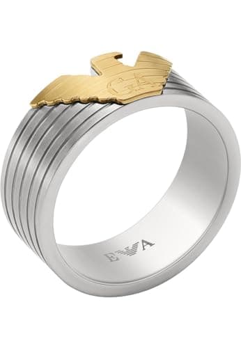 Image of Emporio Armani Men's Two-Tone Stainless Steel Band Ring, EGS307604010