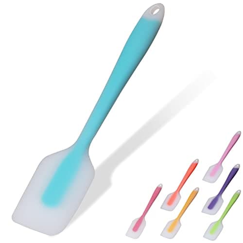 Image of Silicone Spatula, Spatulas for Cooking 450°F Heat Resistant Seamless Rubber Spatulas Non-Stick Silicone Kitchen Utensils for Cooking, Baking and Mixing, Dishwasher Safe (Blue)