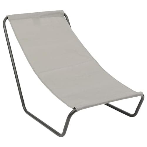 Image of Harbour Housewares Folding Sun Lounger - Beige - Pack of 1 - Canvas Outdoor Lawn Sunlounger Chair Lightweight Portable Chair for Garden, Beach, Picnic, Fishing