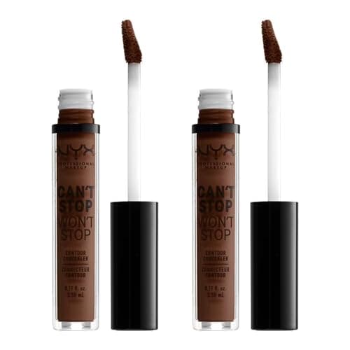 Image of 2 x NYX Can't Stop Won't Stop Contour Concealer 3.5ml - 22.7 Deep Walnut