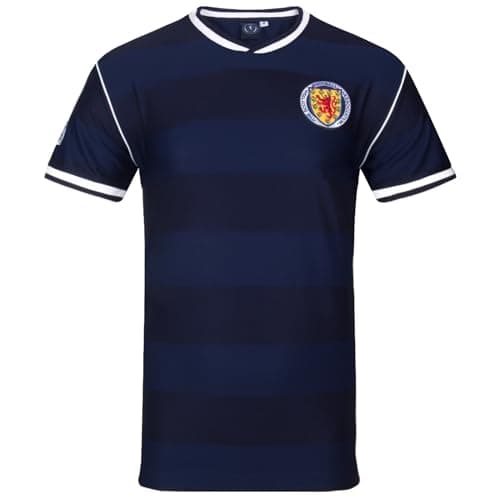 Image of Scotland Mens Official 1986 Retro Shirt Navy Blue XL