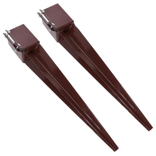 Image of Fence Post Holder Support Drive In Spike 100mm x 100mm x 750mm 2PK