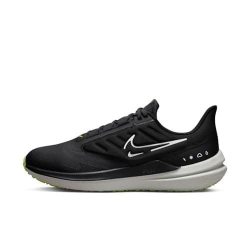 Image of NIKE Air Winflo 9 Shield, Low-Top Sneakers, Black White Dk Smoke Grey,