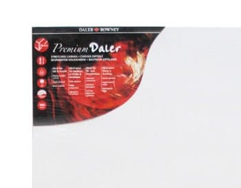 Image of Daler Rowney Artists' Standard Canvas, Medium Grain, 350gsm, 100% Cotton, Triple Primed, Sustainably Sourced Wooden Frame, Back Stapled, 39 x 47in - 100 x 120cm, White, Acrylic & Oil Compatible