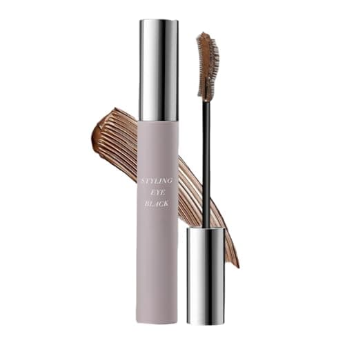 Image of Waterproof Brown Volume Mascara,Volumizing & Lengthening,Smudge-Proof,Resists Clumping,Mascara for Natural Volume & Length,Mas/cara for Mature Women,All-Day Wear Eye Makeup,Fibre Tubing(Brown)