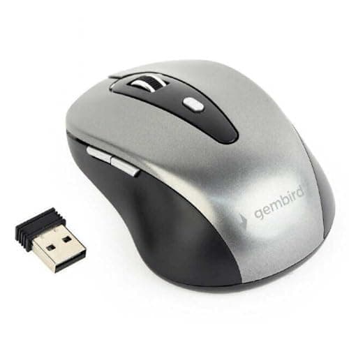 Image of Mouse USB Optical WRL Black/Grey MUSW-4B-04-BG Gembird, Plain