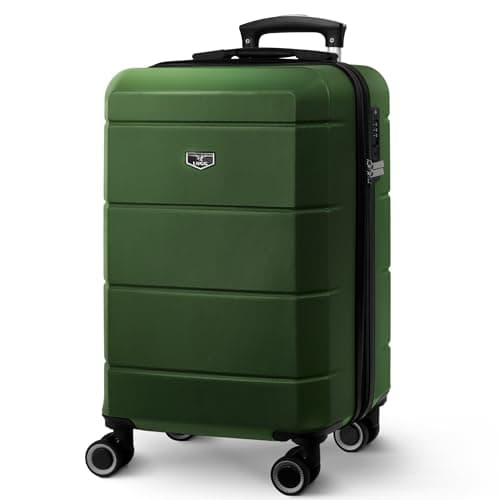Image of LUGG 20 Inch Jetset Lightweight Travel Cabin Bag Carry On Approved Suitcase ABS Shell Protection Water Resistant & Safe Locking System Easyjet overheadLuggage 55x35x23cm