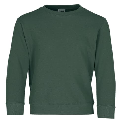 Image of Fruit of the Loom Kids Unisex Classic 80/20 Set-In Sweatshirt (3-4) (Bottle Green)