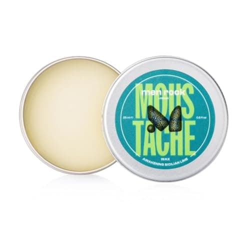 Image of Men Rock Awakening Beard Wax - Coffee Oil Infused, 25ml: Shapes, Tames & Softens with Zesty Sicilian Lime Scent