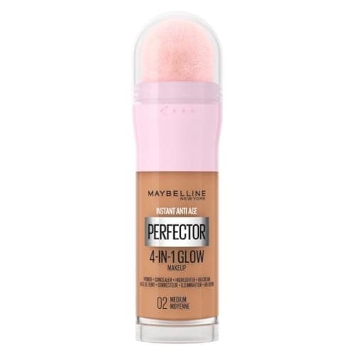 Image of Maybelline New York Instant Anti Age Rewind Perfector, 4-In-1 Glow Primer, Concealer, Highlighter, Self-Adjusting Shades, Evens Skin Tone with a Glow Finish, Shade: 02 Medium