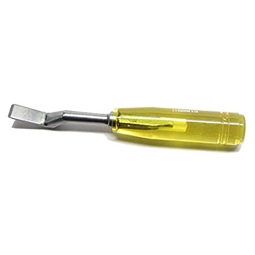 Image of UJ Ramelson Co #402 Ripping Chisel - Amber Plastic Handle, Bevel Edge Steel Blade, One Size