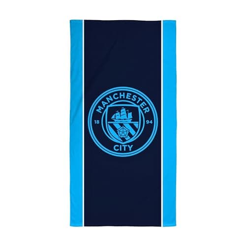 Image of MANCHESTER CITY FC Towel | Super Soft Feel, Badge Football Club Design | Perfect The Home, Bath, Beach & Swimming Pool | One Size 75cm x 150cm | 100% Cotton