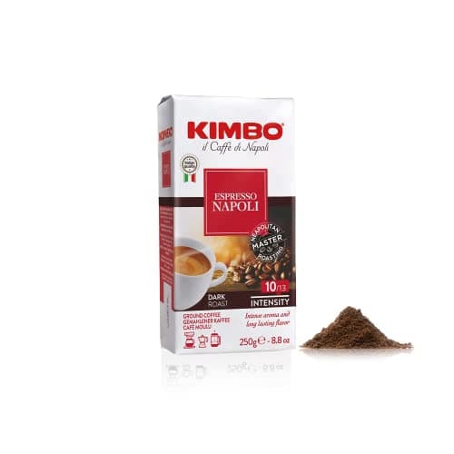 Image of Kimbo Coffee Espresso Napoli Ground 250g | Italian Medium Dark Roast Ground Coffee | For Coffee Machines, Moka Pots & Cafetieres | Roasted in Naples Italy
