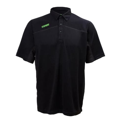 Image of Apache Workwear Langley Polo Shirt | Men's XL | Two Tone Black and Grey | Durable Stretch Polyester Fabrics | Comfortable Work Site Shirt