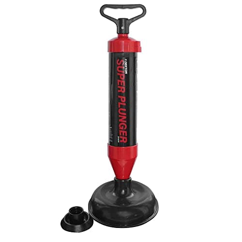 Image of Dekton Super Plunger-clears Tough Clogs With Ease| Includes 2 Interchangeable Suction Cups| Ideal For Unclogging Sinks, Toilets| Strong Compression Chamber For Extra Suction|2 Attachments For Cleaning