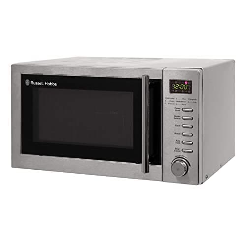 Image of Russell Hobbs RHM2031 20 L 800 W Stainless Steel Digital Grill Microwave with 5 Power Levels, 1000 W Grill Power, Automatic Defrost, 8 Auto Cook Menus, Clock, Timer, Easy Clean