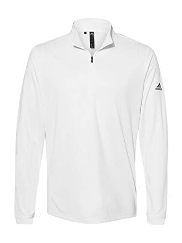 Image of adidas Mens Lightweight Quarter-Zip Pullover (A401) -White -4XL