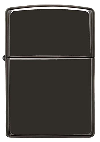 Image of Zippo Windproof Lighter - Classic Model - High Polish Black - Refillable for Lifetime Use - Adjustable Flame - Gift Box - Metal Construction - Made in USA
