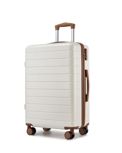 Image of Shavont 24 Inch Medium Suitcase, Lightweight ABS+PC Hard Shell Check-in Luggage with 4 Spinner Wheels, Durable Travel Suitcases for Holiday & Business Trips