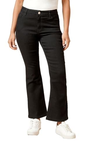 Image of Dorothy Perkins Petite Comfort Stretch Bootcut Jeans, 14, Black